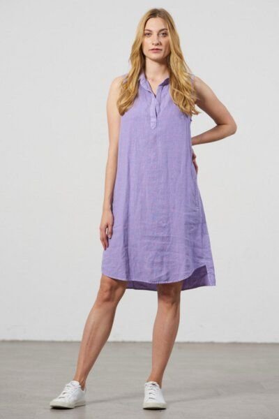 Feuervogl fv-Ki:ki | Shirt Dress | A-Shape | Sleeveless | Pure Linen