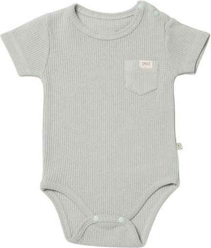 Biorganic Waffle Smile Baby Kurzarmbody