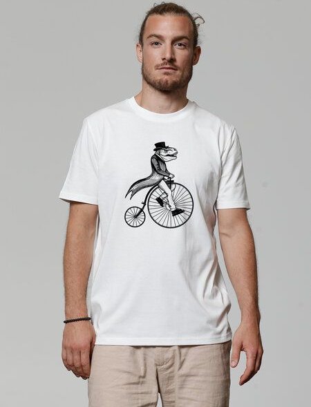 Thumbnail - watapparel T-Shirt Unisex T-Rex auf Fahrrad