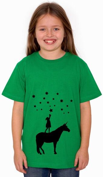 HANDGEDRUCKT "Wünsche" Kinder T-Shirt aus Biobaumwolle (kbA)