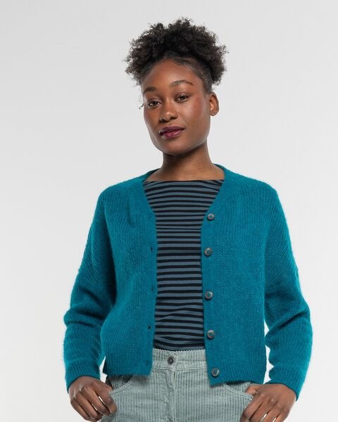 Alma & Lovis Leichte Strickjacke aus feinem Alpakagarn | Light Jacket