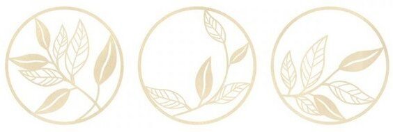 BeWooden Wanddekoration aus Holz - "Blätter Siluette" - 3 Stck in Verpackung