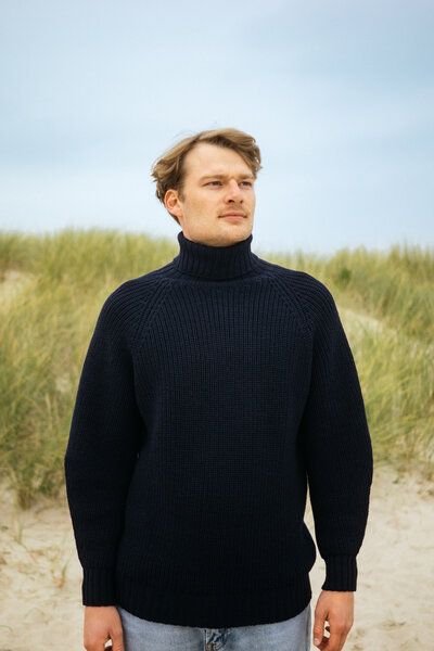NORDKAP – Grobstrick Rollkragenpullover (Herren) aus 100% Merinowolle (RWS) von SALZWASSER