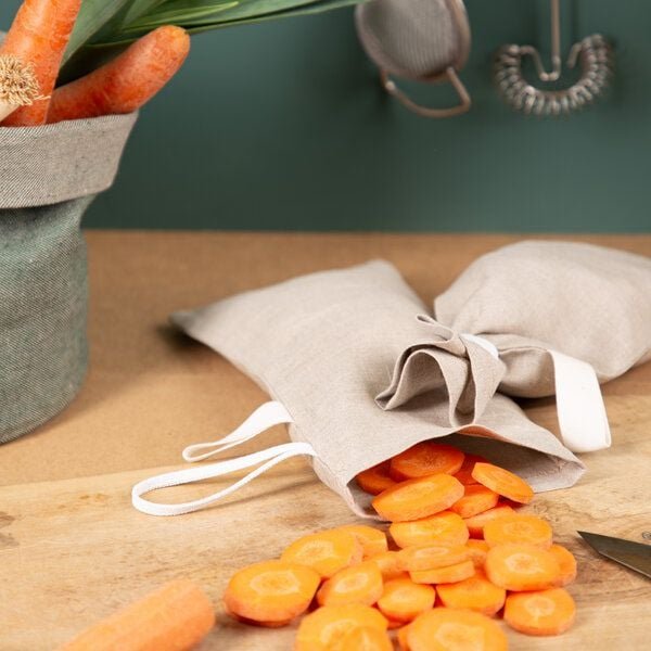 nahtur-design Wiederverwendbare Gefrierbeutel aus 100% Bioleinen