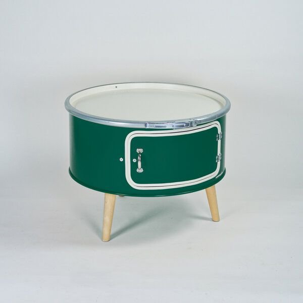 Lockengelöt Betty mit Tür - Couchtisch aus einem Hamburger Ölfass