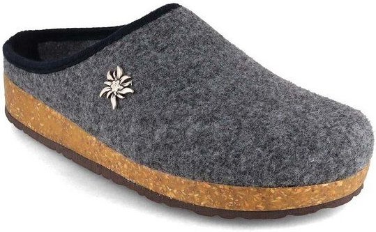Tuffeln Vegane Damen Hausschuhe mit alpinem Charme und Kork-Latex Fußbett