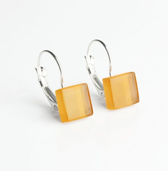 ALEXASCHA Geometrische Ohrringe hängend aus Glas | PUREFORM