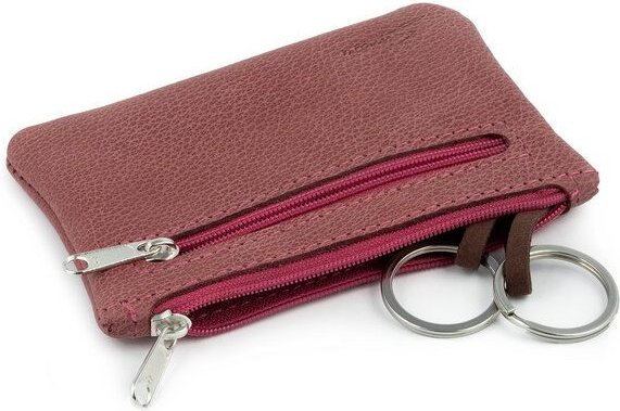 Simaru Schlüsseletui Schlüsseltasche aus Leder mit 2 Schlüsselringen und Extrafach (Groesse L)