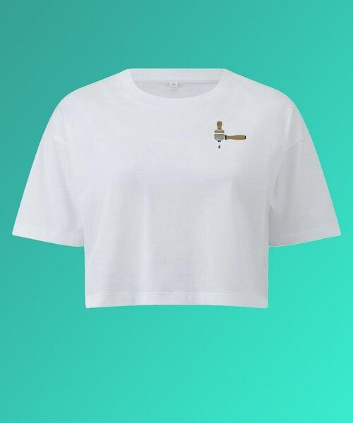 Coffee Fashion Siebträger & Tamper | Besticktes Bio Baumwoll Crop Top