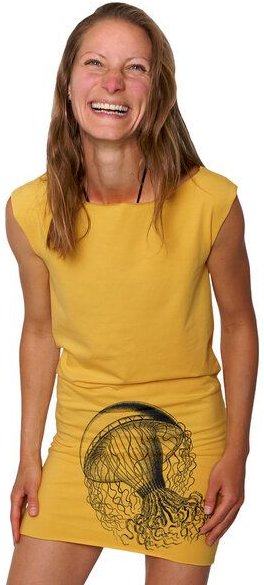 HANDGEDRUCKT "Medusa" Bio-Kleidchen