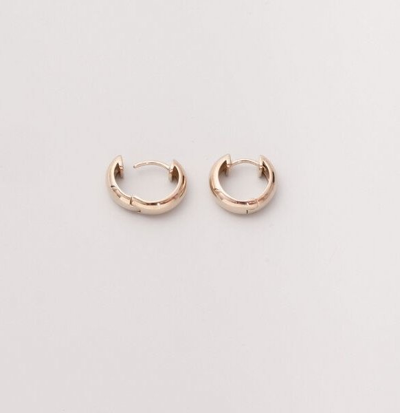 fejn jewelry Ohrringe 'shiny huggie' runde Creole