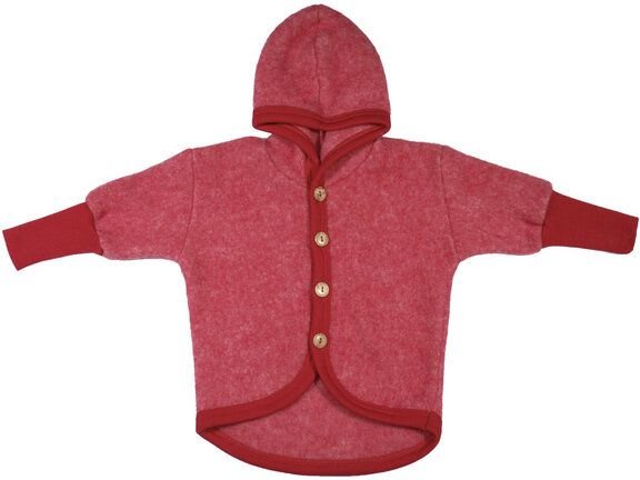 Cosilana Baby Fleece-Jacke mit Kapuze kbT Wolle Bio Baumwolle