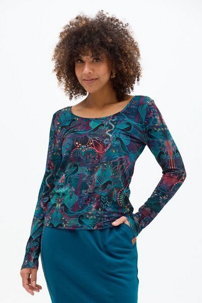 KOKOworld Papaya Damen Basic Longsleeve aus Viskose – weich & elastisch – Fair produziert in EU – für Yoga & Alltag