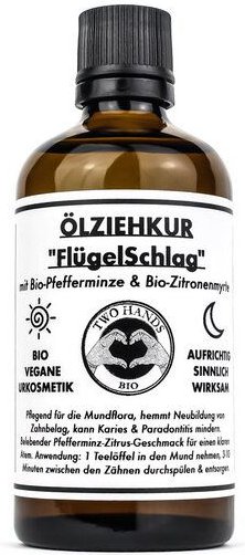 Two Hands BIO Ölziehkur „FlügelSchlag“ mit Bio-Pfefferminze & Bio-Zitronenmyrte - Mundöl - Bio Vegan
