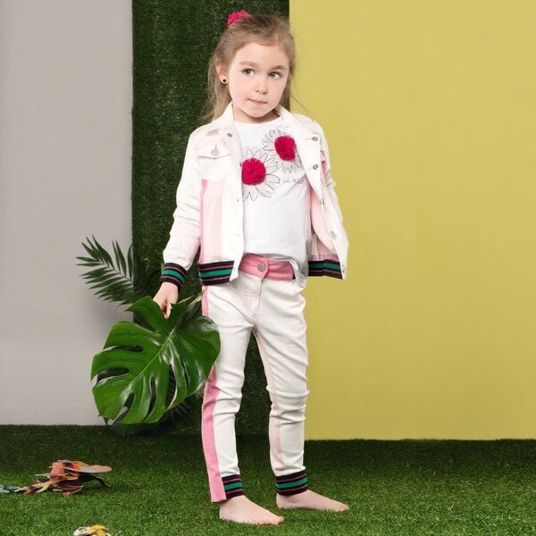 Marraine Kids Jeansjacke im Colourblock aus Bio Baumwolle "Lilia"