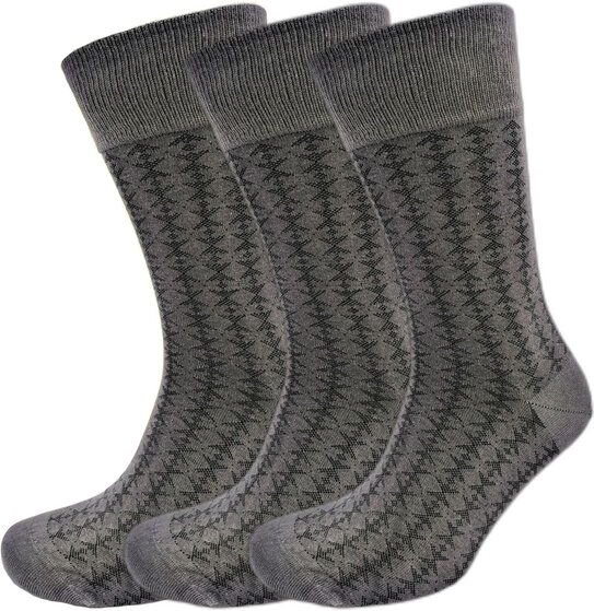 Thumbnail - BLS Organic 3er Pack GOTS zertifiziert 98 % Bio-Baumwolle Dreieck-Design Herrensocken