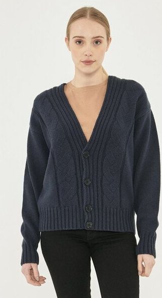ORGANICATION Cardigan aus Bio-Merinowolle und Bio-Baumwolle