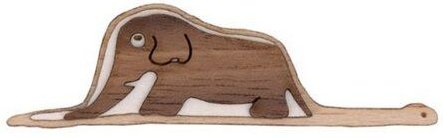 BeWooden Holzbrosche Boa Ate Elephant Brooch – handgefertigte Holz-Brosche mit Motiv aus „Der Kleine Prinz“