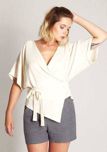 WiDDA berlin Kimonobluse Offwhite aus Tencel