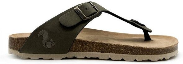 Vegane thies ® Eco Bio Thong Sandale aus rec. PET mit Kork-Tieffussbett