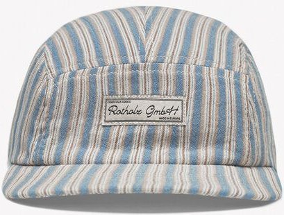 Rotholz Gestreiftes 5 Panel Cap Bio Baumwolle - Multi