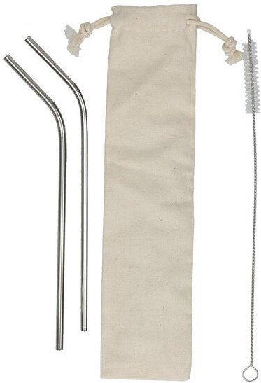 elasto Strohhalm Set aus Stahl, Papier oder Glas