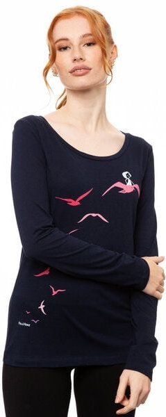 FellHerz Damen Longsleeve Möwenflug Girl Bio Fair & Vegan