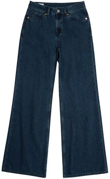 Kings Of Indigo Jane Mid rise Relaxed flare Alex Dark Worn