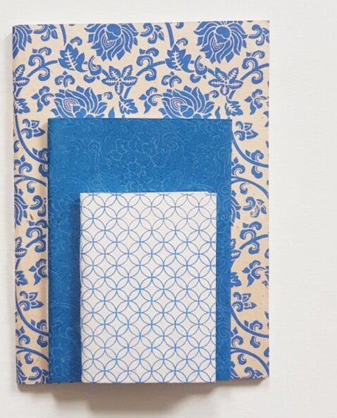 BAGHI Notizbuch Set mit Cover aus handgeschöpftem Papier