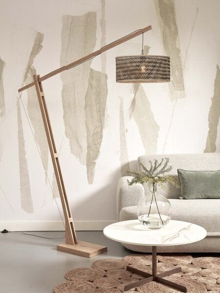 GOOD&MOJO Stehlampe Java XL Schwarz/Natur.
