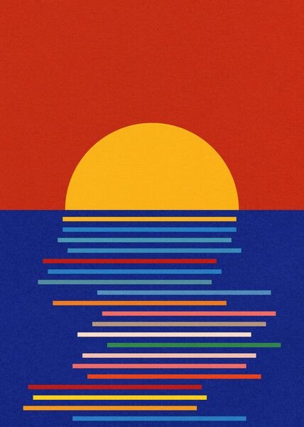 Photocircle Poster / Leinwandbild - Sunset Sicily