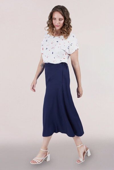 l'amour est bleu Ausgestellter Ecovero Viskose Rock