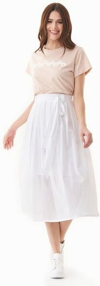 ORGANICATION Rock aus Bio-Baumwolle mit falten