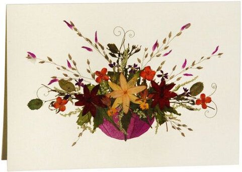 GLOBO Fair Trade Grußkarte Wildblumen FRÜHLINGS ERWACHEN