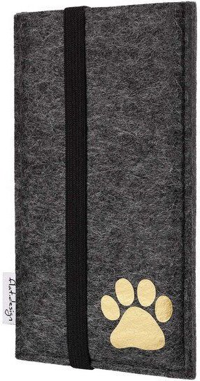 flat.design Handyhülle COIMBRA mit Pfote für Samsung Galaxy M-Serie - VEGAN - Filz