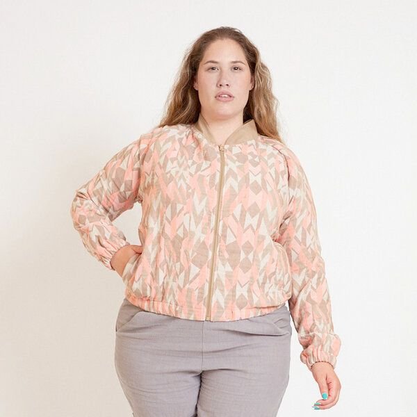 WiDDA berlin Blouson Jacke MIA mit hellem Webmuster