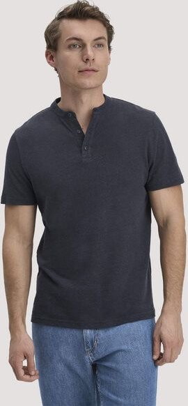 hessnatur Henley Shirt Regular aus Bio-Baumwolle und Leinen