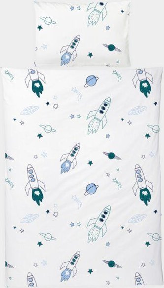 KATHA covers Kinderbettwäsche Einhorn und Rakete und Sterne