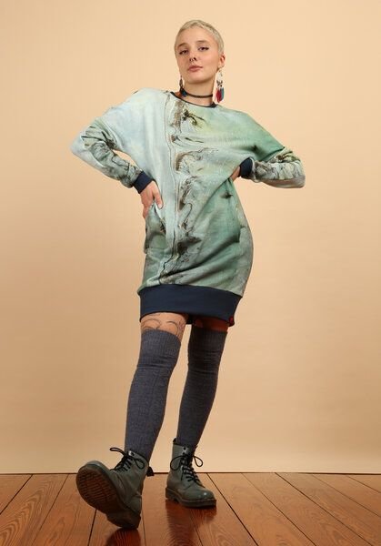 Die rote Zora Sweatkleid mit Taschen