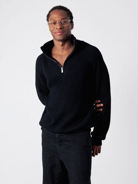 Thumbnail - Honest Basics Half-Zip-Strick Männer
