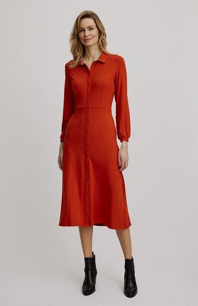 TRANQUILLO Langes EcoVero-Kleid (W25E152)