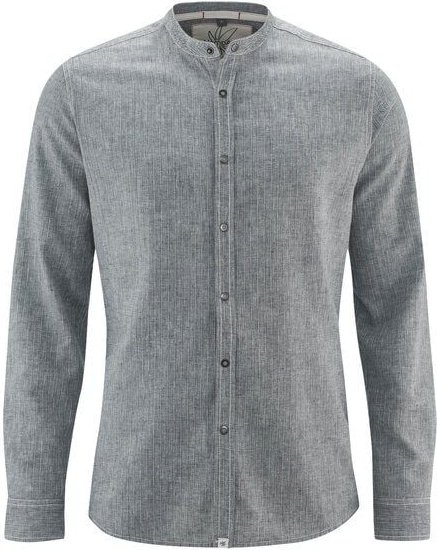 HempAge Herren Langarm Hemd Hanf/Bio-Baumwolle
