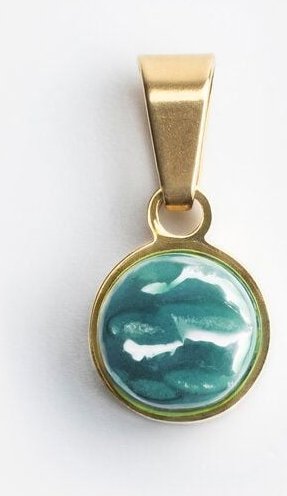 ALEXASCHA Kettenanhänger aus Glas | Mix & Match Charms | Gold