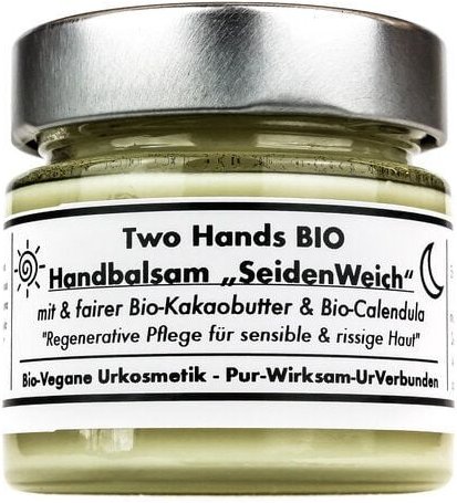 Two Hands BIO Handbalsam „SeidenWeich“ mit fairer Bio-Kakaobutter & Bio-Calendula - Bio Vegan