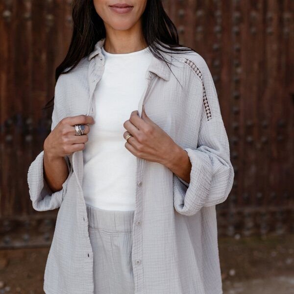 NORDLICHT Oversize Musselin Bluse Mia aus 100% Bio-Baumwolle