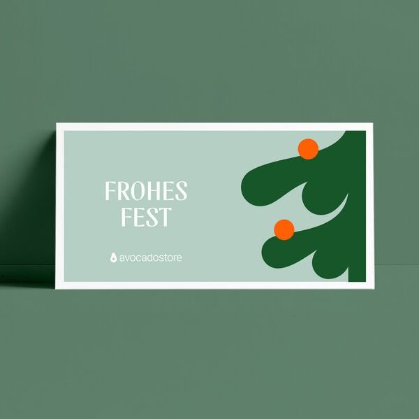 Avocado Store Wunschbetrag Gutschein als druckfähige PDF per E-Mail ab 10€ - Frohes Fest