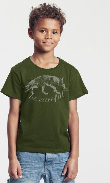 Peaces.bio - handbedruckte Biomode Bio-Kinder T-Shirt Be Careful