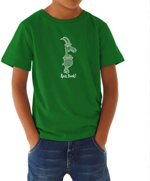 Picopoc Kein Bock ! T-Shirt in Grün & Weiß für Kinder und Jugendliche
