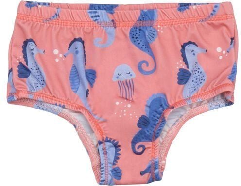 Badeanzug Baby - Pink "Blue Seahorses" Walkiddy, Bio-Baumwolle, Nachhaltig, GOTS-zertifiziert, Kinder, Umweltfreundlich,...
