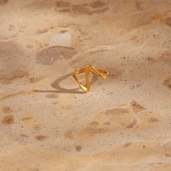 Größenverstellbarer LONG WAVE Ring ca. Ø 17 - 19mm von Elektropulli